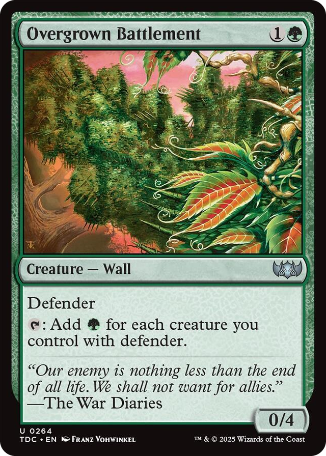0264 Overgrown Battlement U Commander: Tarkir: Dragonstorm
