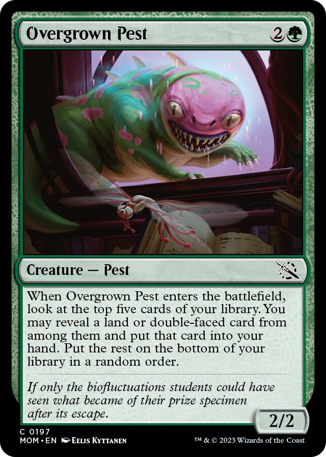 Overgrown Pest #197 C - March of the Machine Pokemon card