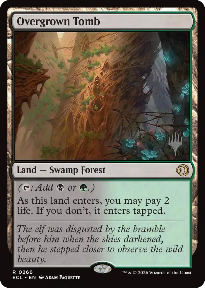 Overgrown Tomb #266 R - Promo Pack: Lorwyn Eclipsed Pokemon card
