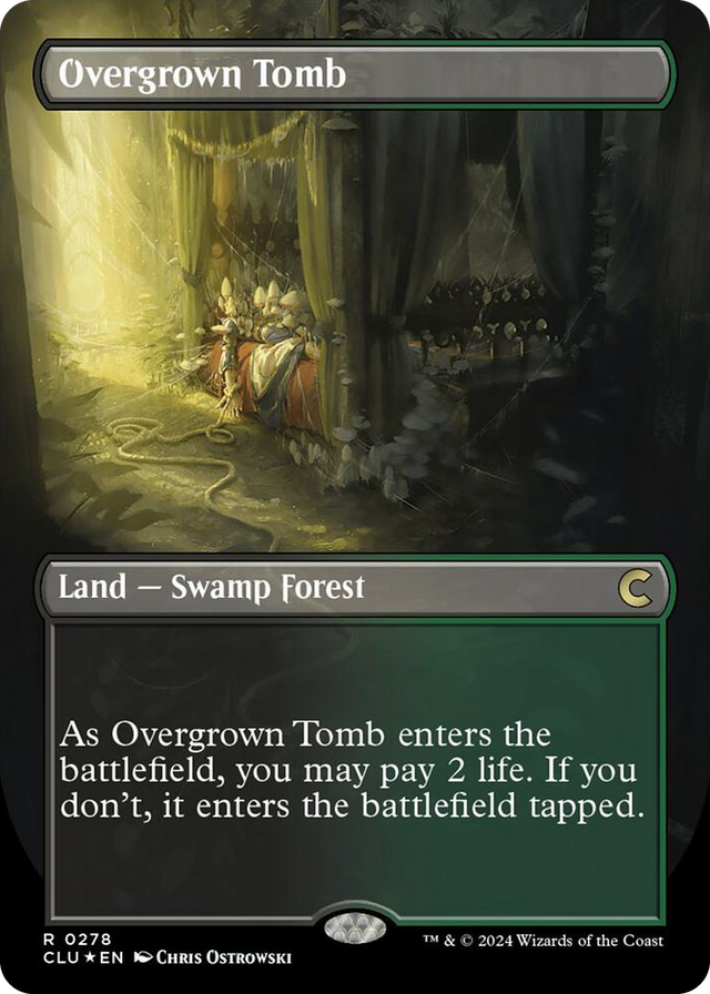 0278 Overgrown Tomb (Borderless) R Ravnica: Clue Edition