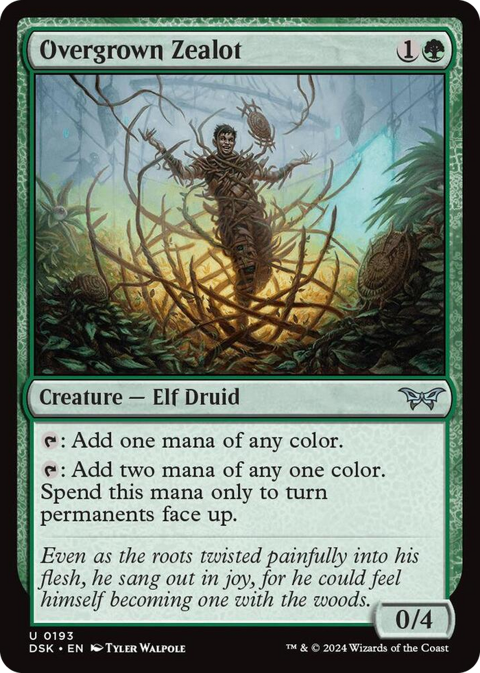 Overgrown Zealot #193 U - Duskmourn: House of Horror Pokemon card