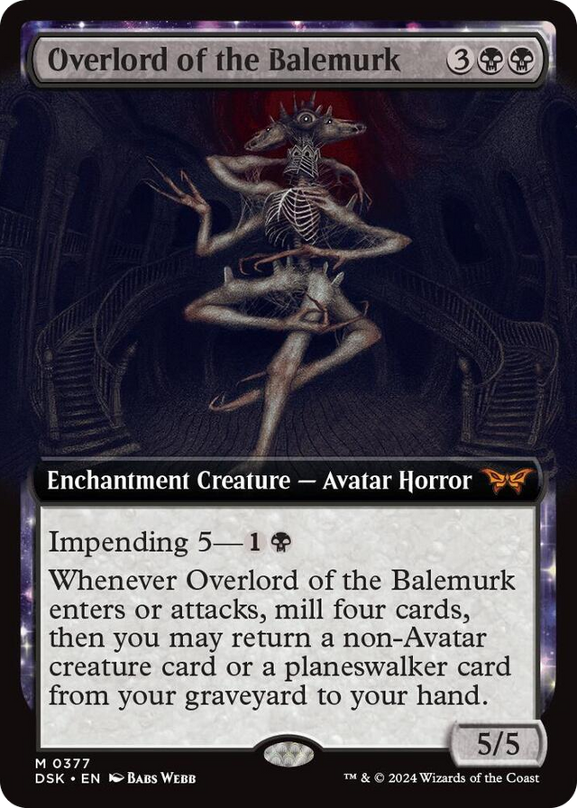 0377 Overlord of the Balemurk (Extended Art) M Duskmourn: House of Horror