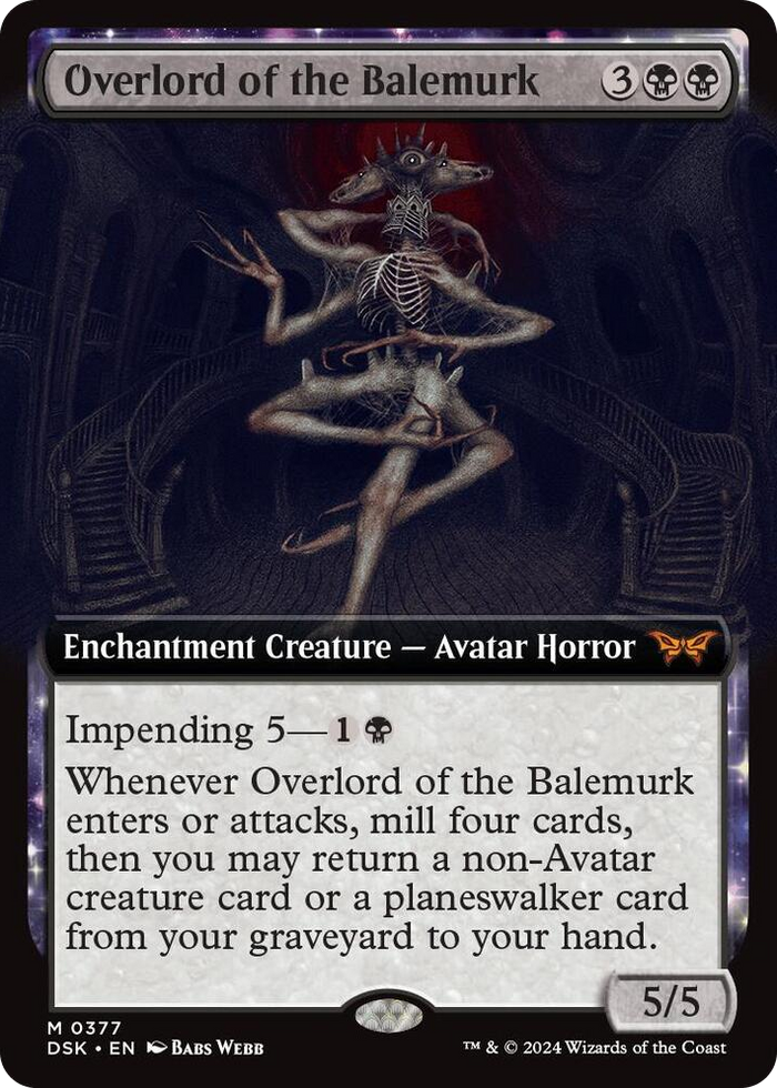 Overlord of the Balemurk (Extended Art) #377 M - Duskmourn: House of Horror Pokemon card