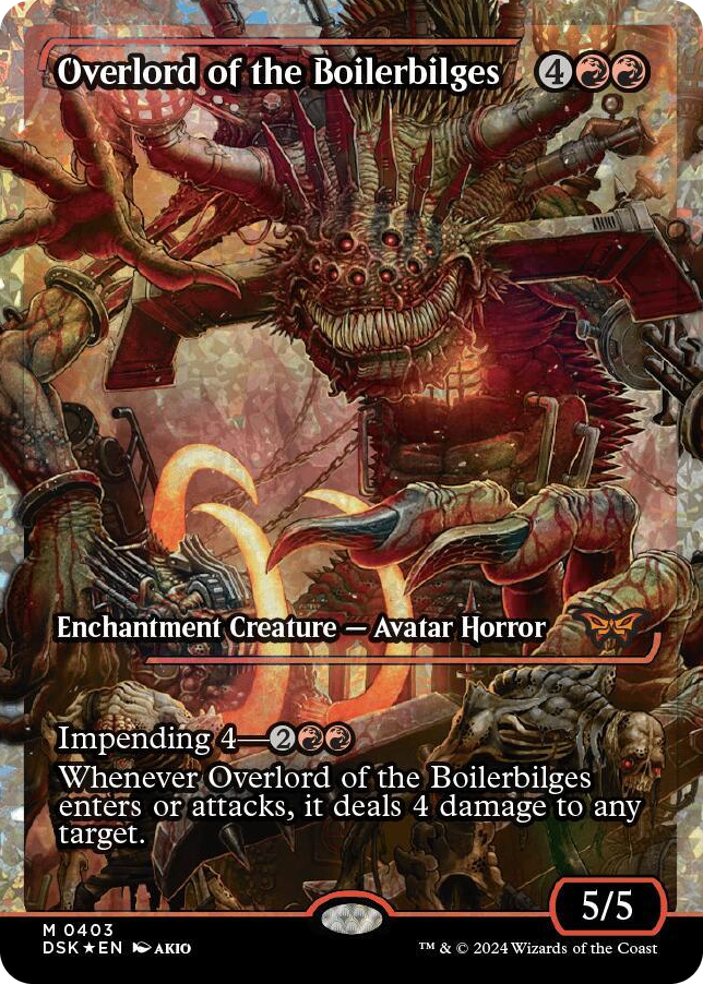 Overlord of the Boilerbilges (Showcase) (Fracture Foil) #403 M - Duskmourn: House of Horror Pokemon card