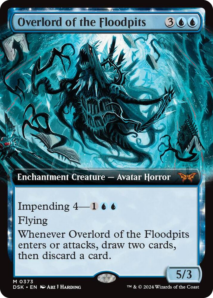 Overlord of the Floodpits (Extended Art) #373 M - Duskmourn: House of Horror Pokemon card