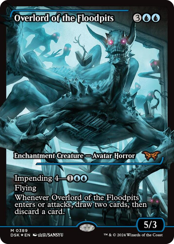 Overlord of the Floodpits (Showcase) #389 M - Duskmourn: House of Horror Pokemon card