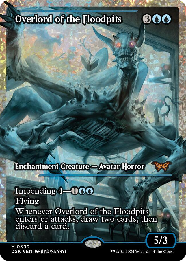 Overlord of the Floodpits (Showcase) (Fracture Foil) #399 M - Duskmourn: House of Horror Pokemon card