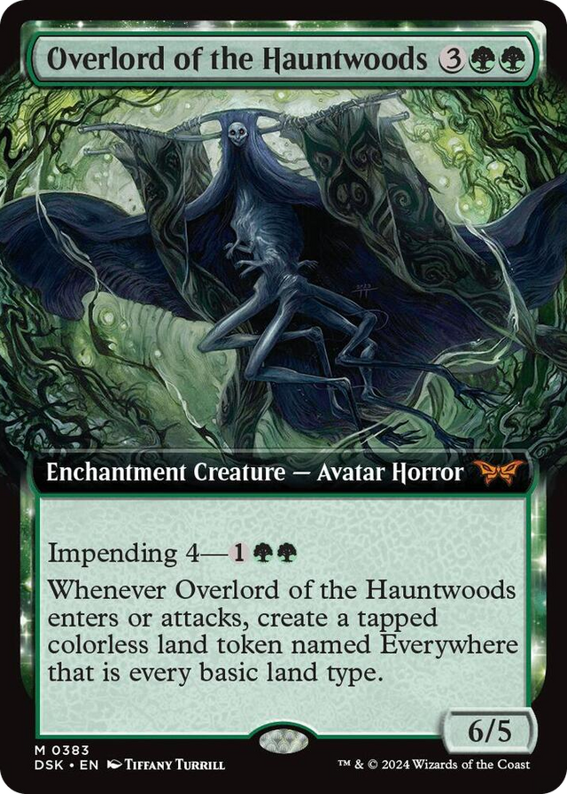 0383 Overlord of the Hauntwoods (Extended Art) M Duskmourn: House of Horror