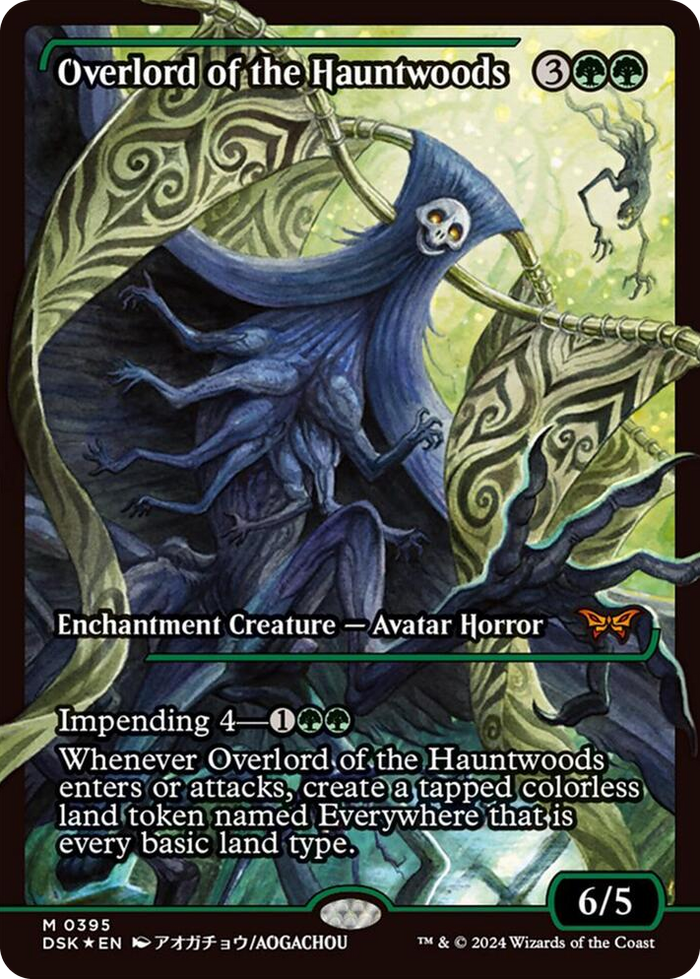 Overlord of the Hauntwoods (Showcase) #395 M - Duskmourn: House of Horror Pokemon card