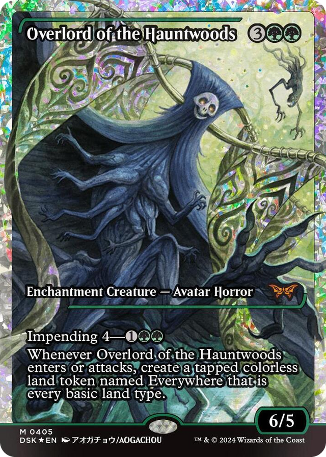 0405 Overlord of the Hauntwoods (Showcase) (Fracture Foil) M Duskmourn: House of Horror