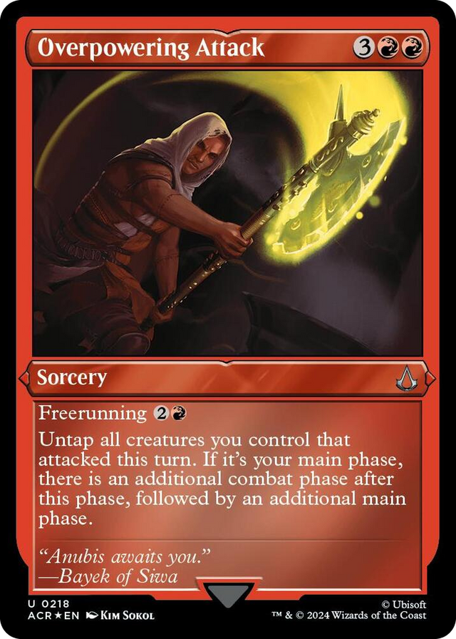 0218 Overpowering Attack (Foil Etched) U Universes Beyond: Assassin's Creed