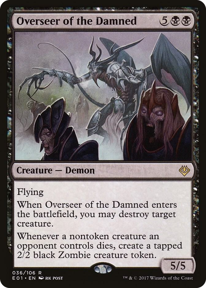 Overseer of the Damned #36 R - Archenemy: Nicol Bolas Pokemon card