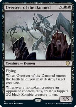 0127 Overseer of the Damned R Commander: Innistrad: Midnight Hunt