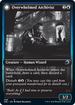 Overwhelmed Archivist #68 U - Innistrad: Double Feature Pokemon card