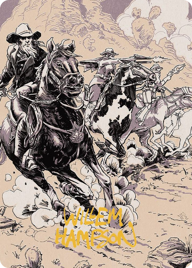 0040 Overwhelming Forces Art Card (Gold-Stamped Signature) S Art Series: Outlaws of Thunder Junction