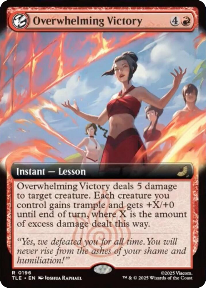 Overwhelming Victory (Extended Art) #196 R - The Last Airbender: Eternal-Legal Pokemon card