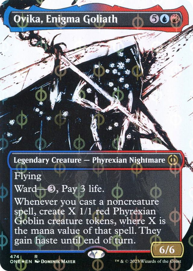 0474 Ovika, Enigma Goliath (Showcase) (Step-and-Compleat Foil) R Phyrexia: All Will Be One