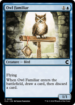 0090 Owl Familiar C Ravnica: Clue Edition