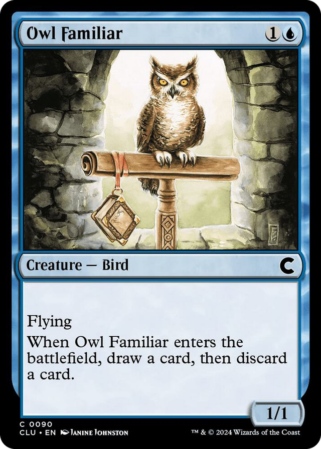 0090 Owl Familiar C Ravnica: Clue Edition