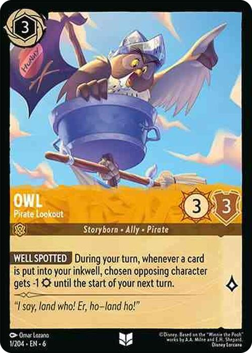 0001 Owl - Pirate Lookout Uncommon Azurite Sea