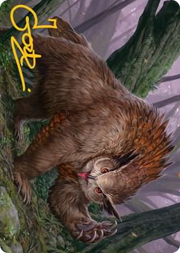 0015 Owlbear Art Card (Gold-Stamped Signature) S Art Series: Adventures in the Forgotten Realms