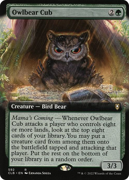 0592 Owlbear Cub (Extended Art) R Commander Legends: Battle for Baldur's Gate