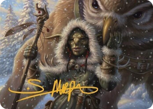 0035 Owlbear Shepherd Art Card (Gold-Stamped Signature) S Art Series: Commander Legends: Battle for Baldur's Gate