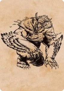 0076 Owlbear (Showcase) Art Card S Art Series: Adventures in the Forgotten Realms
