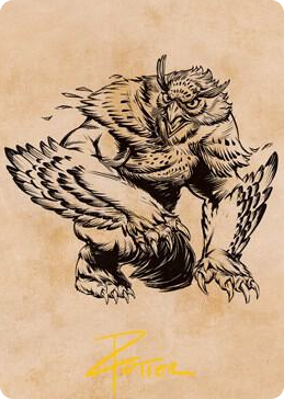 0076 Owlbear (Showcase) Art Card (Gold-Stamped Signature) S Art Series: Adventures in the Forgotten Realms