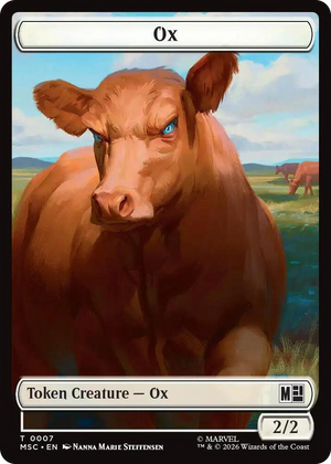 0007 Ox (0007) // Construct (0014) Double-Sided Token T Commander: Marvel Super Heroes