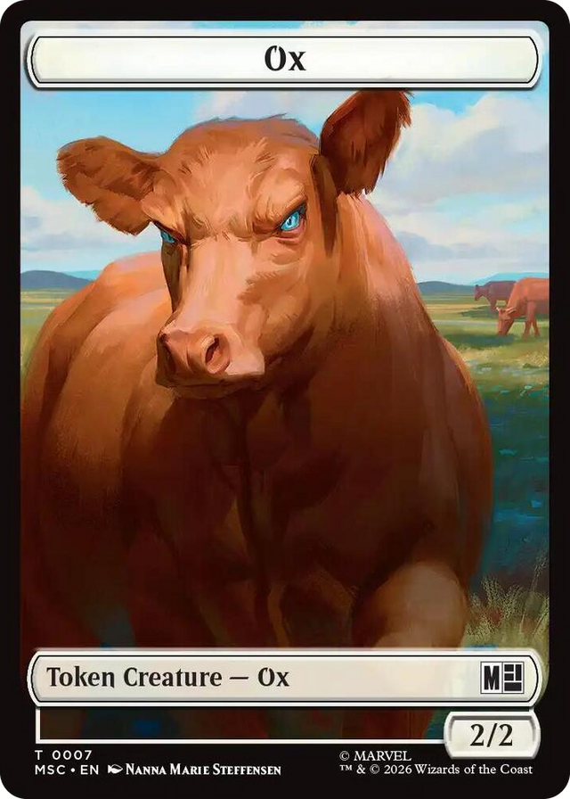 0007 Ox (0007) // Construct (0014) Double-Sided Token T Commander: Marvel Super Heroes
