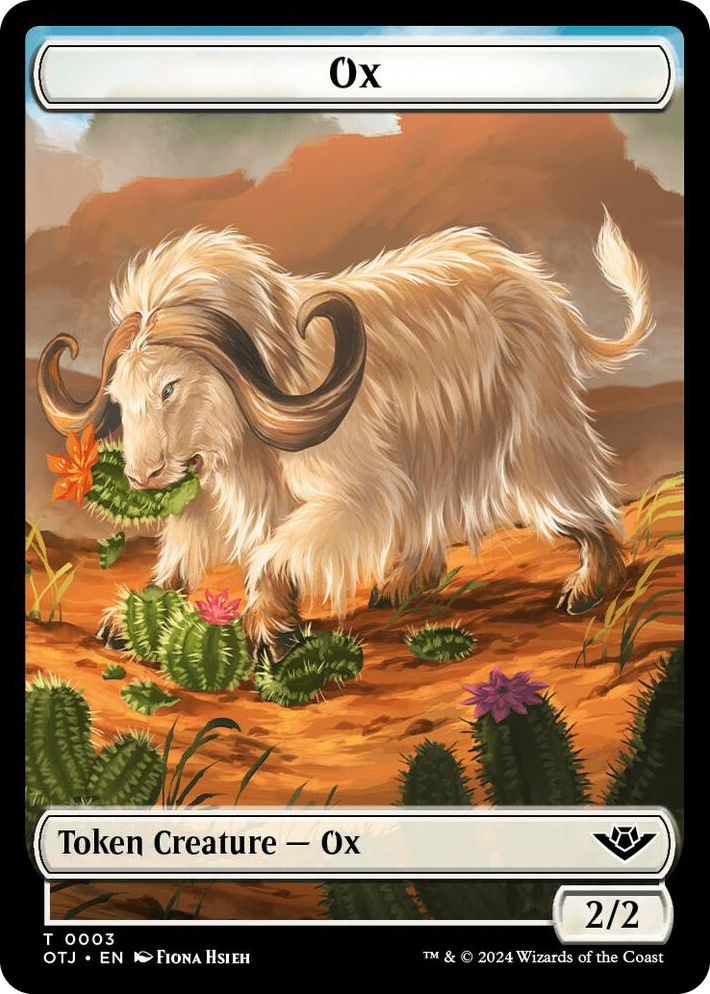 0003 Ox // Plot Double-Sided Token T Outlaws of Thunder Junction