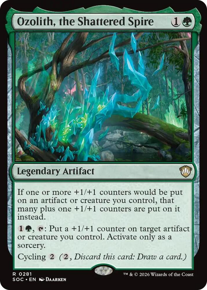 Ozolith, the Shattered Spire #281 R - Commander: Secrets of Strixhaven Pokemon card