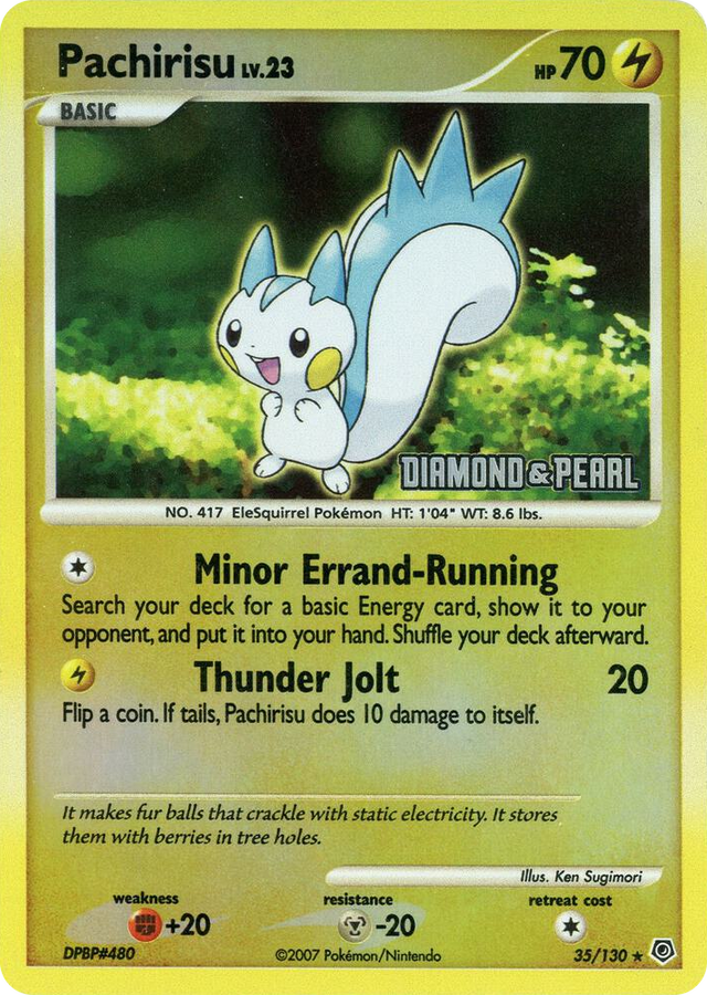 0035 Pachirisu - 35/130 [Diamond & Pearl] Promo Burger King Promos