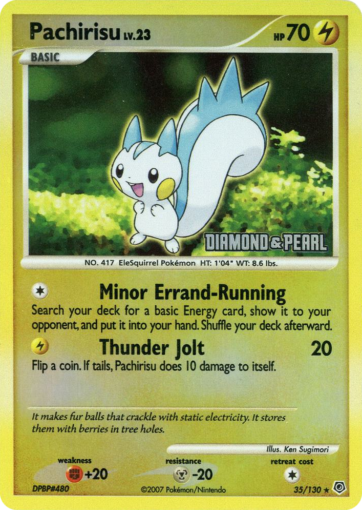 0035 Pachirisu - 35/130 [Diamond & Pearl] Promo Burger King Promos