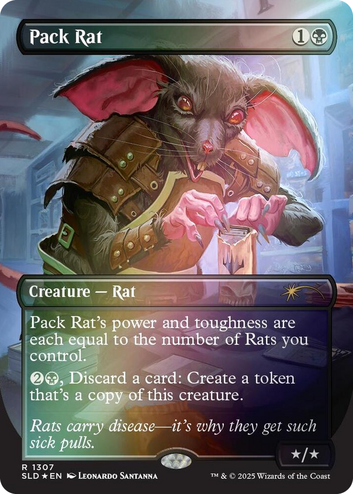 Pack Rat (1307) (Rainbow Foil) #1307 R - Secret Lair Drop Series Pokemon card