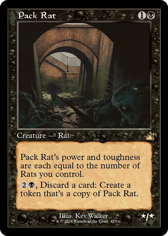 0455 Pack Rat (Retro Frame) R Ravnica Remastered