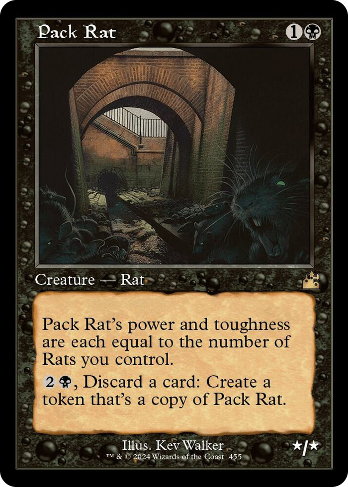 Pack Rat (Retro Frame) #455 R - Ravnica Remastered Pokemon card