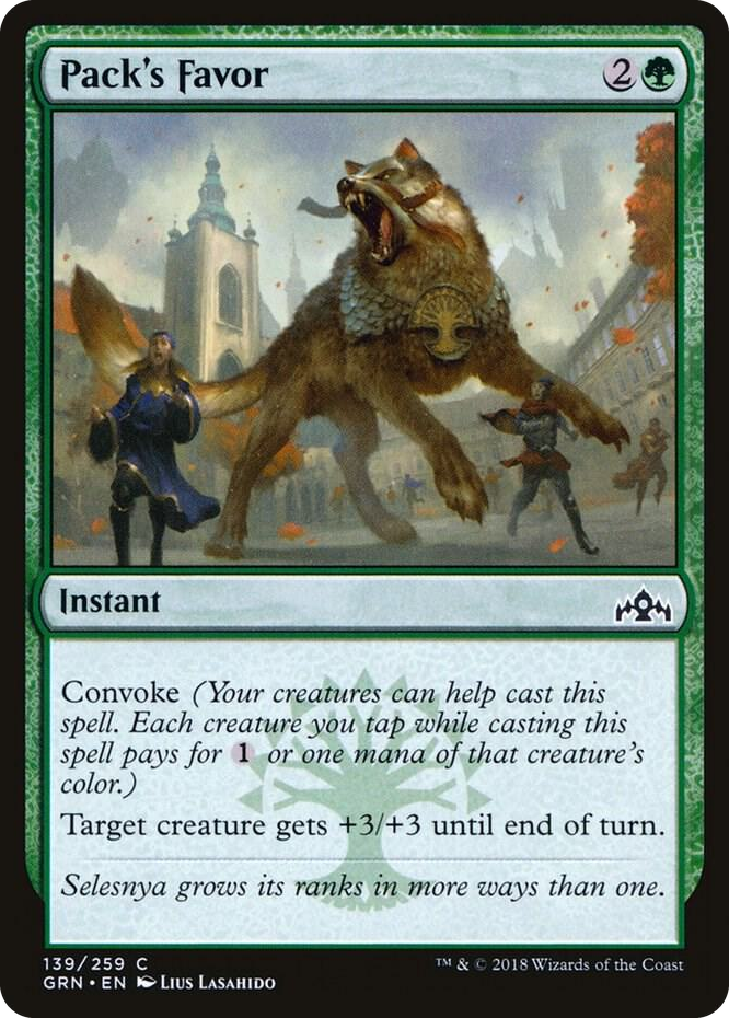 0139 Pack's Favor C Guilds of Ravnica
