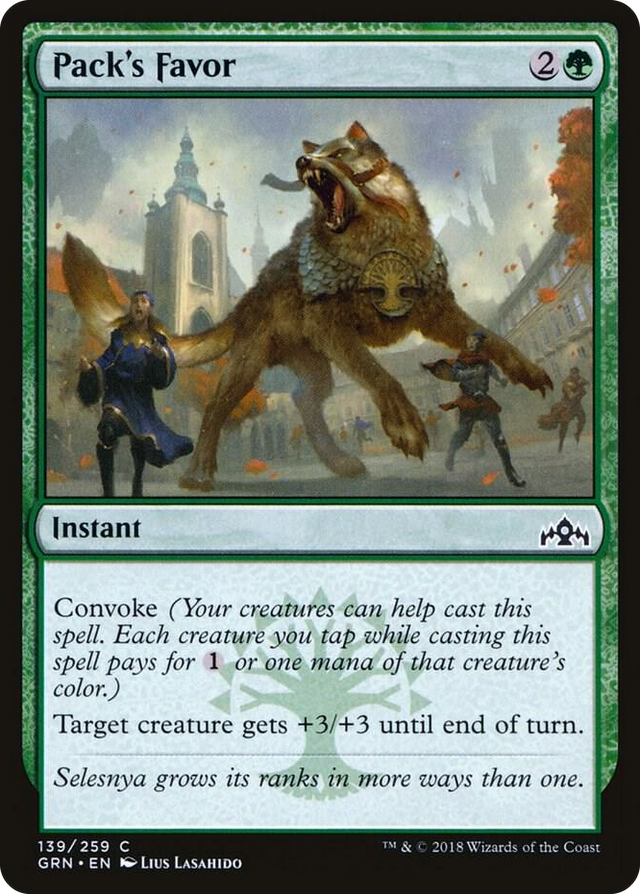 0139 Pack's Favor C Guilds of Ravnica