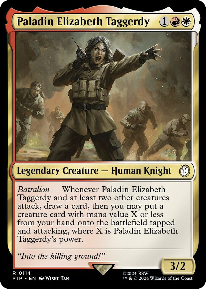 0114 Paladin Elizabeth Taggerdy R Universes Beyond: Fallout