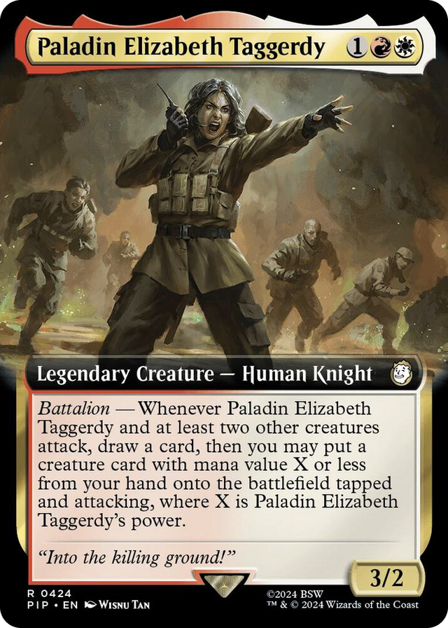 0424 Paladin Elizabeth Taggerdy (Extended Art) R Universes Beyond: Fallout