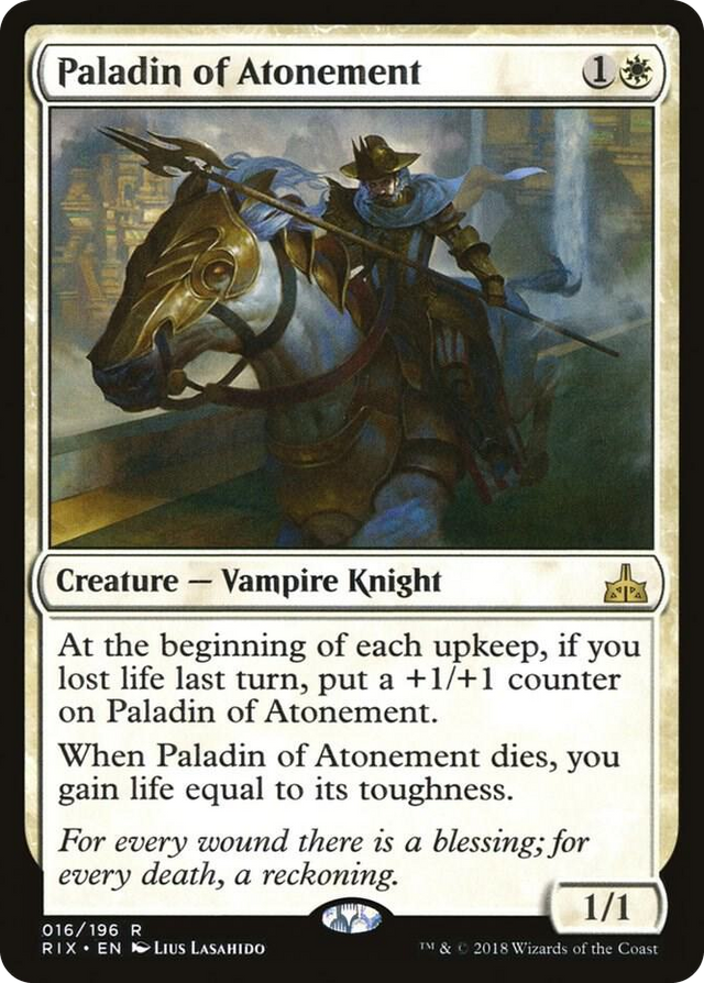 0016 Paladin of Atonement R Rivals of Ixalan