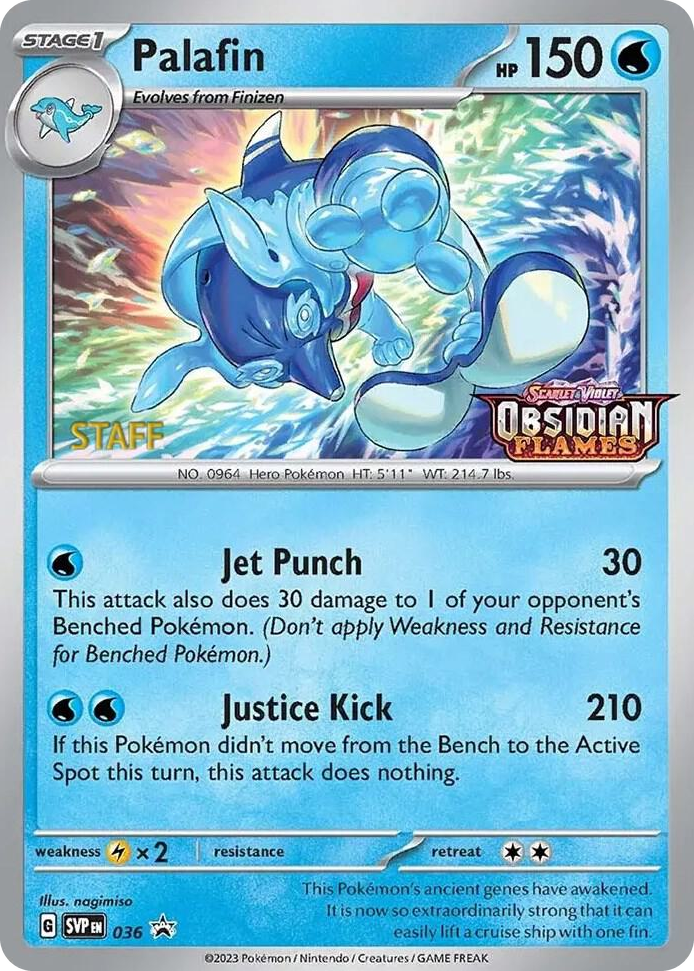 0036 Palafin - 036 (Prerelease) [Staff] Promo Scarlet & Violet Promo Cards