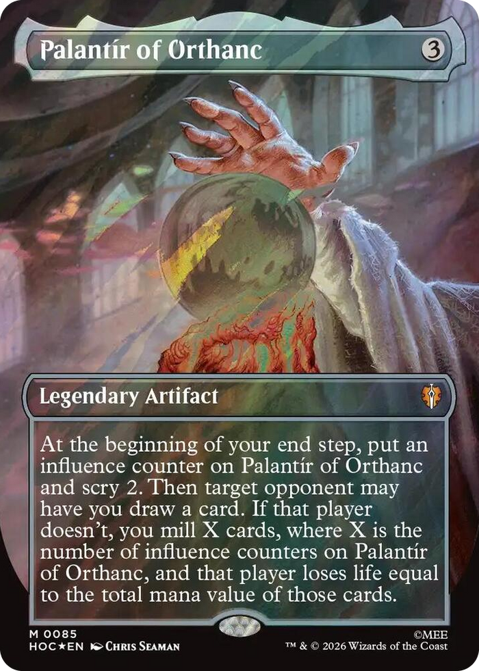 Palantir of Orthanc (Borderless) (Surge Foil) #85 M - The Hobbit: Eternal-Legal Pokemon card