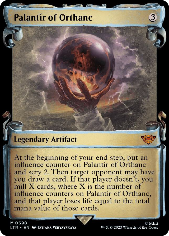 Palantir of Orthanc (Showcase Scrolls) #698 M - Universes Beyond: The Lord of the Rings: Tales of Middle-earth Pokemon card