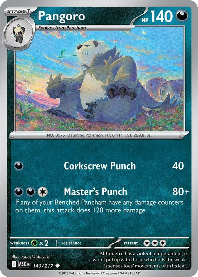 0140 Pangoro Uncommon Ascended Heroes
