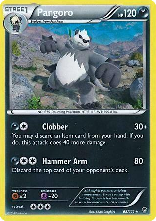 0068 Pangoro - 68/111 (Cracked Ice Holo) Holo Rare Deck Exclusives