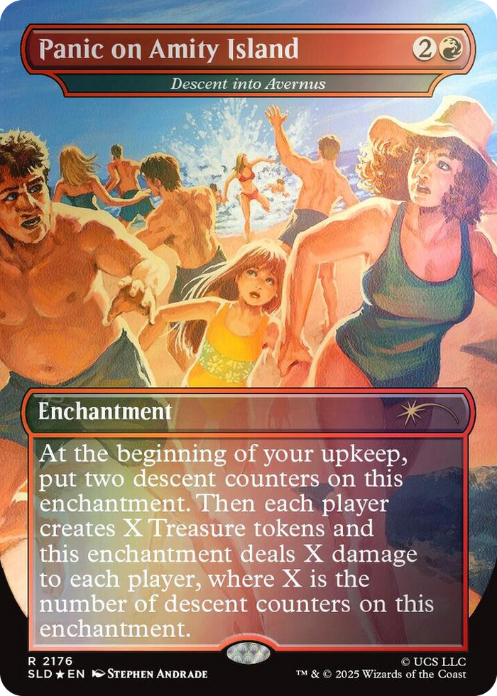Panic on Amity Island - Descent into Avernus (Rainbow Foil) #2176 R - Secret Lair Drop Series Pokemon card