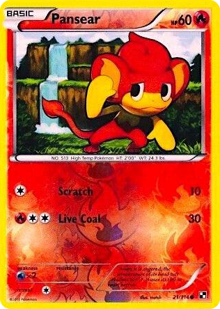 0021 Pansear - 21/114 (Energy Holo) Promo Miscellaneous Cards & Products